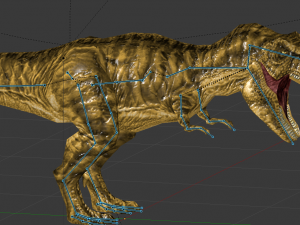 t-rex rigged 3D 模型