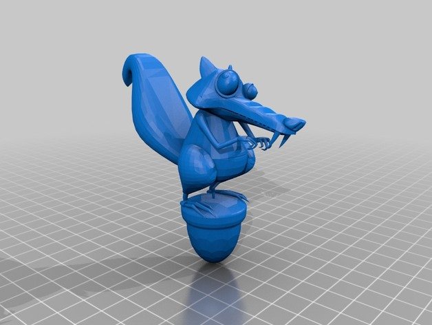 scrat of ice age - squirrel 3D Print Model .c4d .max .obj .3ds .fbx .stl .blend 