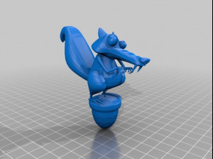 scrat of ice age - squirrel 3D Print Model