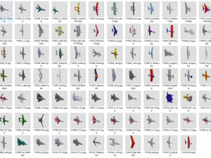 pakuj samoloty low-poly Model 3D