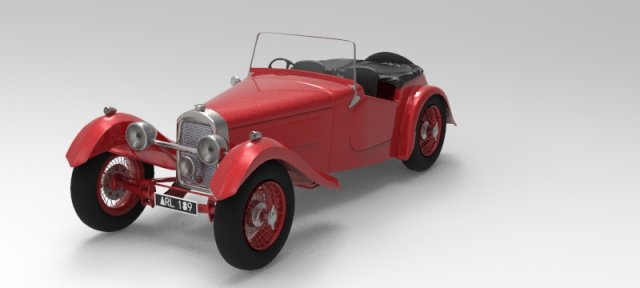 old car - hrg sport 1984 classic Model 3D .c4d .max .obj .3ds .fbx .stl .blend 
