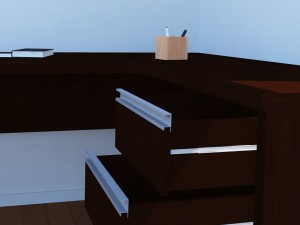 office desk simple 3D 모델