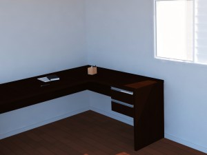office desk simple 3D-Modell