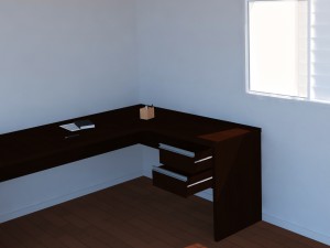 office desk simple 3D-Modell