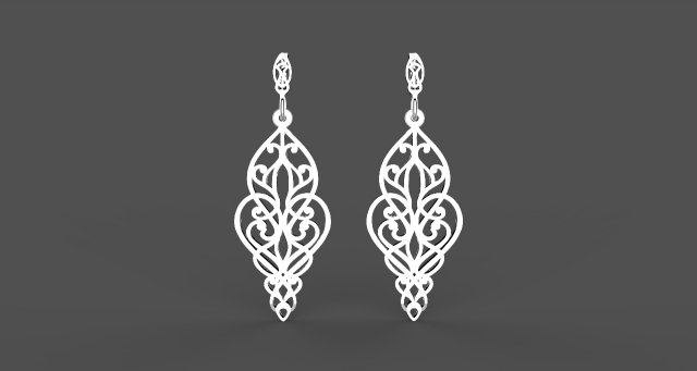 earrings pattern Modelo 3D .c4d .max .obj .3ds .fbx .stl .blend 