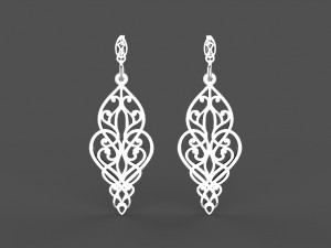 earrings pattern 3D Model