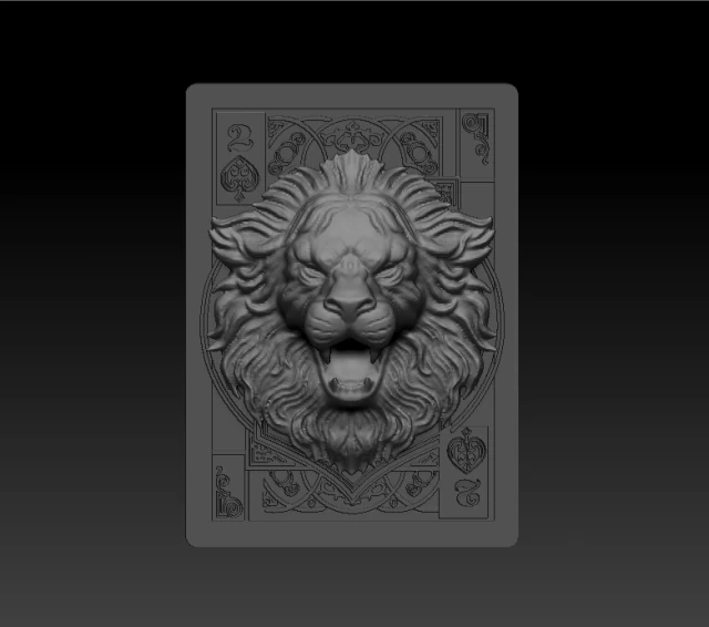 map pendant of a lion 3D Model .c4d .max .obj .3ds .fbx .stl .blend 