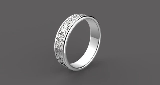ring with patterns 3D Model .c4d .max .obj .3ds .fbx .stl .blend 