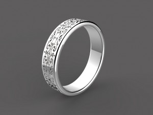 ring with patterns 3D Model