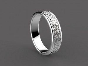 ring with patterns 3D Модель