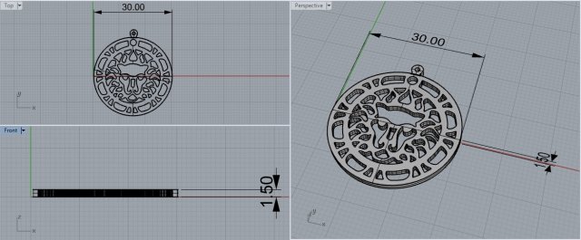 lion pendant Modèle 3D .c4d .max .obj .3ds .fbx .stl .blend 