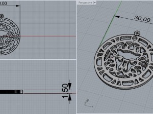lion pendant 3D Model
