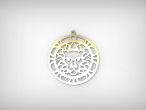 lion pendant Modèle 3D