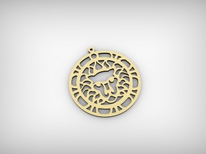lion pendant Modèle 3D