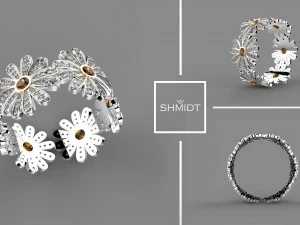 Ring flowers 3D Model