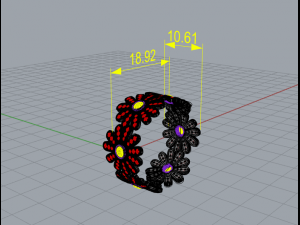 Ring flowers Modelo 3D