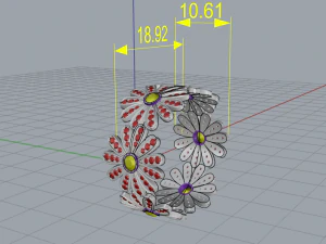 Ring flowers 3D Model
