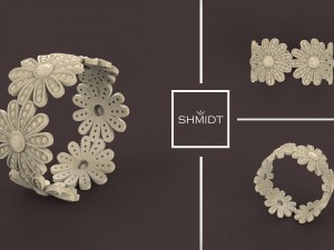 Ring flowers Modelo 3D