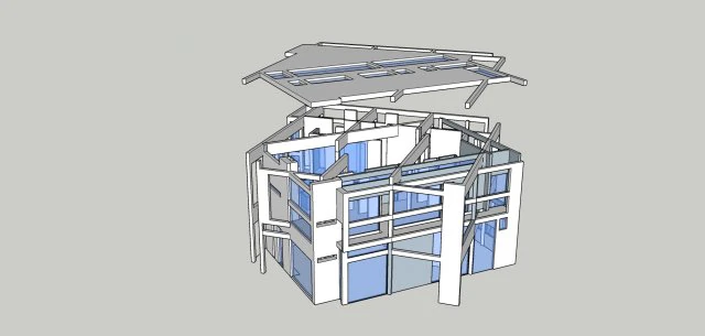house iii peter eisenman 3D Model .c4d .max .obj .3ds .fbx .stl .blend 