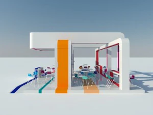 stand- exhibition booth 12x9m 3D Model