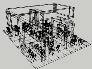 stand- exhibition booth 12x9m Modèle 3D