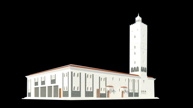 mosque exterior 3D Model .c4d .max .obj .3ds .fbx .stl .blend 