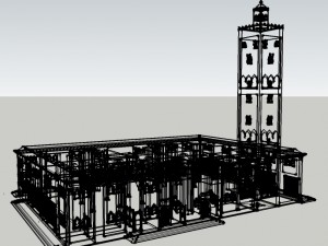 mosque exterior 3D 模型
