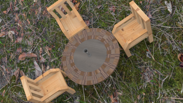 round wooden table 3D Model .c4d .max .obj .3ds .fbx .stl .blend 