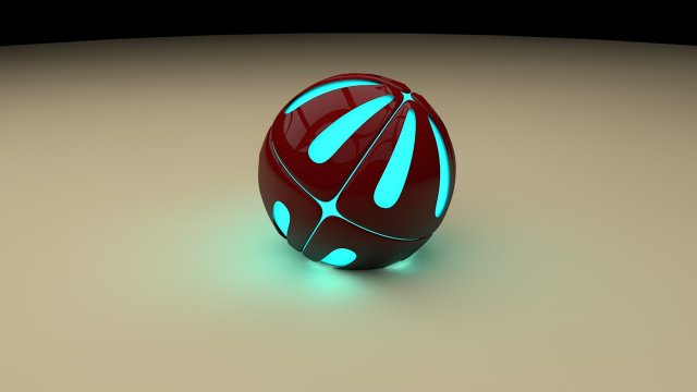 glowing ball 3D Модель .c4d .max .obj .3ds .fbx .stl .blend 