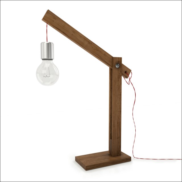 table lamp 1 3D Model .c4d .max .obj .3ds .fbx .stl .blend 