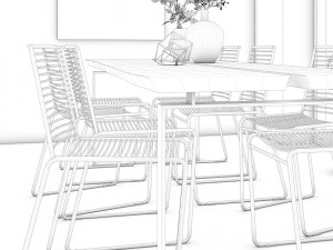 qfx-dining room 3Dモデル