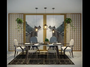 distribuci&oacute;n de muebles Modelo 3D