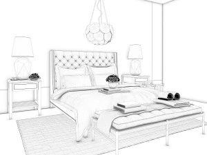 classic bed 3D Model