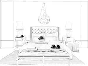 classic bed 3D Model
