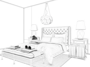 classic bed 3D Model