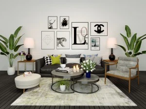 Wohnzimmer 3D Modell