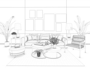 livingroom 3Dモデル