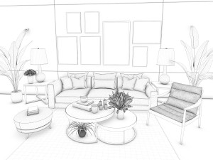 livingroom 3Dモデル