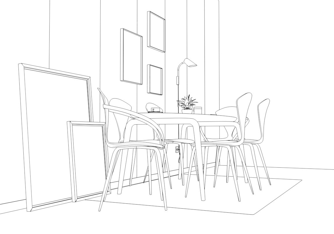 Id 631162 3d Modell In Esszimmer 3dexport