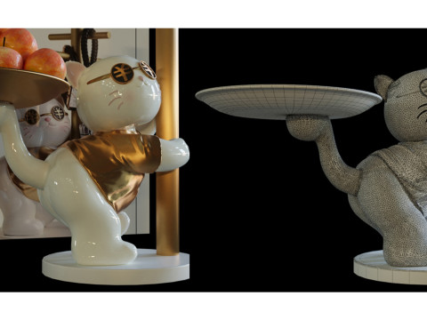 Cute cat ornaments 3D Model