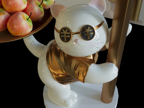 Cute cat ornaments 3D Model