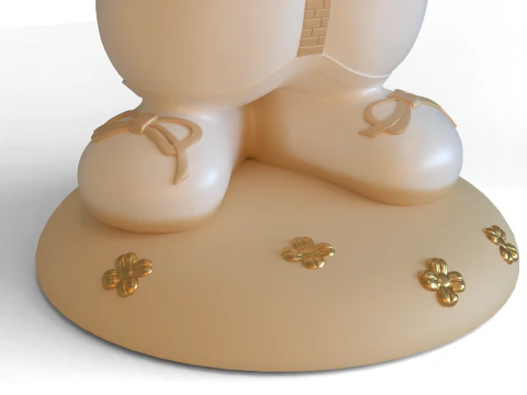 The rabbit figurine made 3D Model