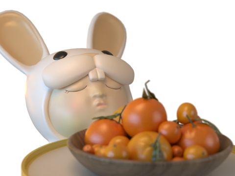 The rabbit figurine made 3D-Modell