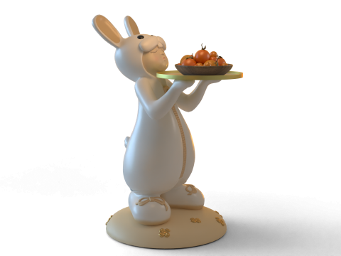 The rabbit figurine made 3D-Modell