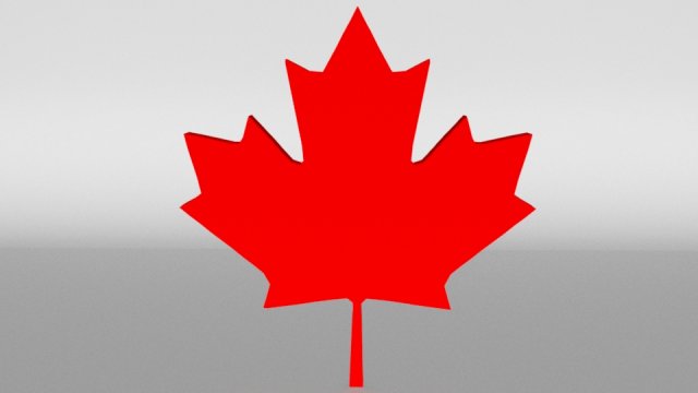 canadian maple leaf Model 3D .c4d .max .obj .3ds .fbx .stl .blend 