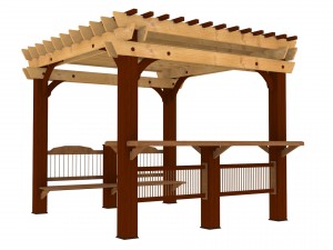 patio gazebo backyard garden 3D Model