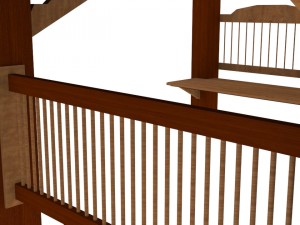 patio gazebo backyard garden 3D Model
