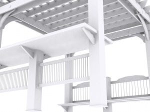 patio gazebo backyard garden 3D Model