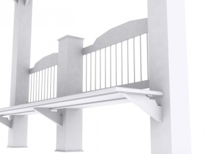 patio gazebo backyard garden 3D Model