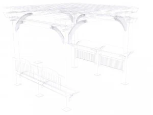 patio gazebo backyard garden 3D Model